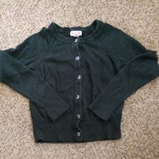 Cat  Jack Crew Neck Cardigan Size 6 / 6x Black