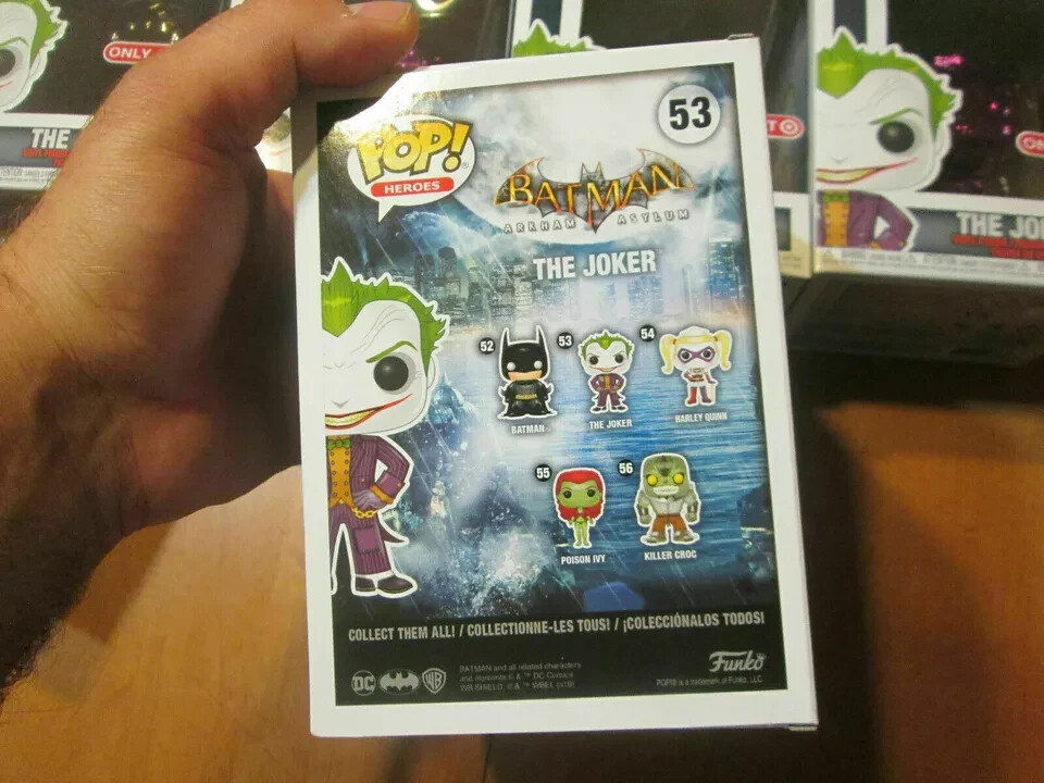 FUNKO POP BATMAN ARKHAM ASYLUM THE JOKER GREEN CHROME # 53
