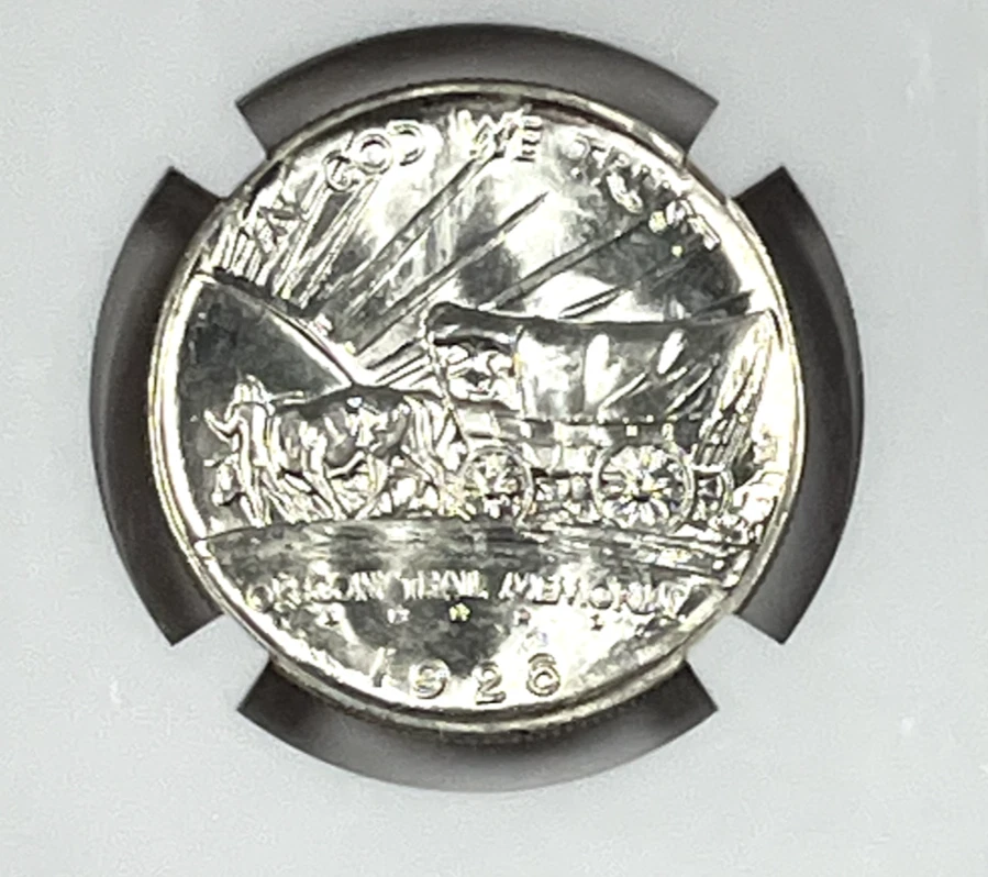 1926-S Oregon Trial Commemorative Half Dollar : NGC MS67  Blazing White - Image 4 of 4