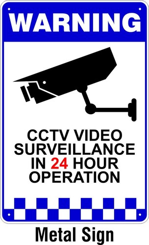 Warning CCTV Security Surveillance Camera METAL Safety Sign 150x225mm - Picture 1 of 2