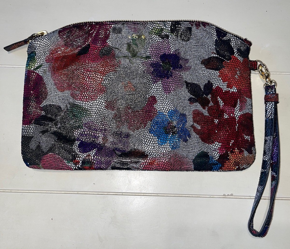 Lodis Wristlet Shiny Leather Floral Pattern Super Soft | eBay display picture 2