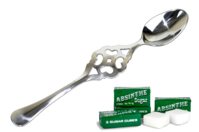 HEARTS FRENCH ABSINTHE SPOON & 10 SUGAR CUBES + FREE SHIPPING !!!
