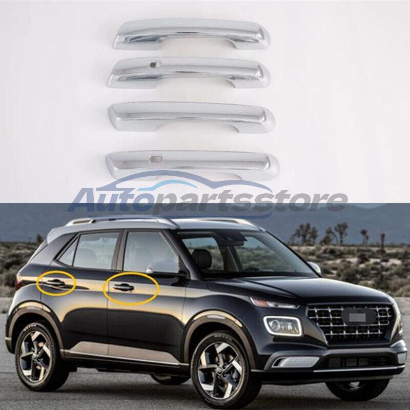 Chrome Side Exterior Door Handle Cover Trim For Hyundai Venue 2019-2022 x4