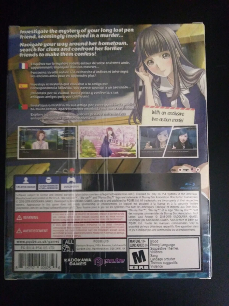 Root Letter Last Answer Sony PlayStation 4 814737020756 eBay