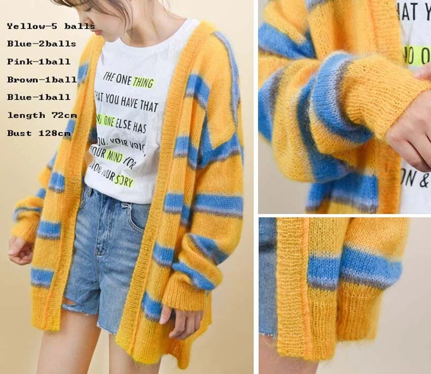 Sale New 8BallsX25gr Luxury Soft Mohair Warm Wrap Shawl Hand Knit Crochet Yarn - Image 2 of 4