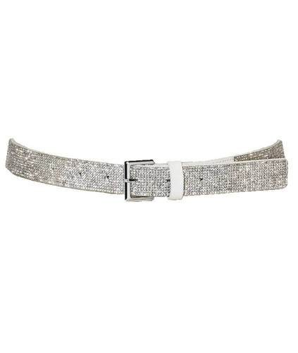 Size XS/S/M Vintage Womens 90s White and Gold Statement Belt  display picture 1