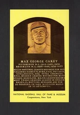 MAX CAREY, Pirates & Dodgers ~ 1964 HOF postcard Curteichcolor GREEN ink A