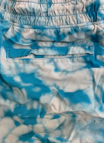 Athleta Shorts Girl Size XXL/16 Blue White Watercolor Print Athletic Drawstring - Picture 4 of 5
