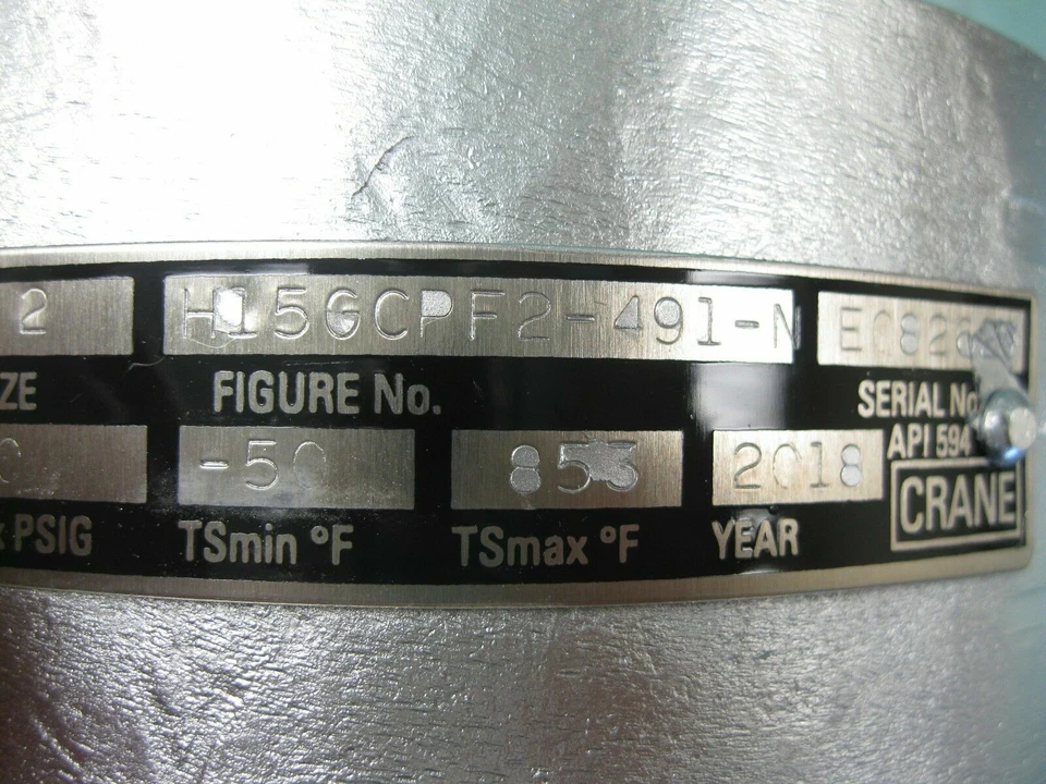 2" 150# Crane Duo-Chek 2H15GCPF2-491-N Check Valve LCC x 316ss - Image 3 of 4