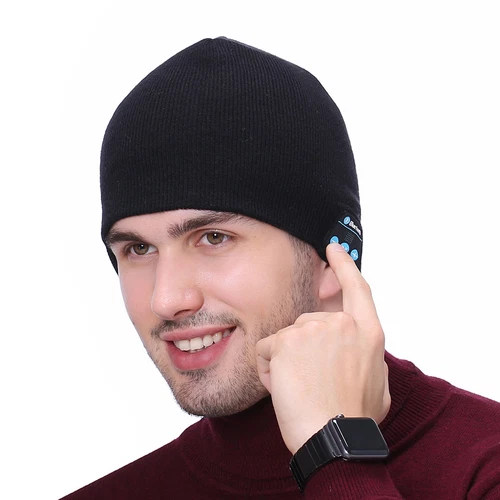 Bluetooth Wireless Headphone Knitted Warm Beanie Hat w/ Mic Speaker Headset Hats