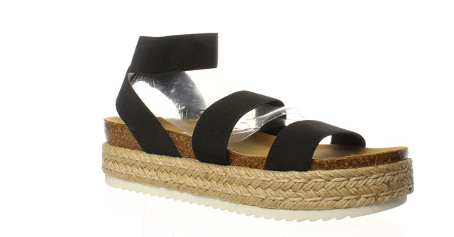 Steve Madden Womens Kimmie Fabric Open Toe Casual Strappy Black Size 9.0 9lvl for sale online | eBay