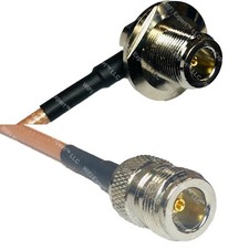 RG400 N Female Bulkhead Angle to N FEMALE RF Cable FAST-SHIP LOT