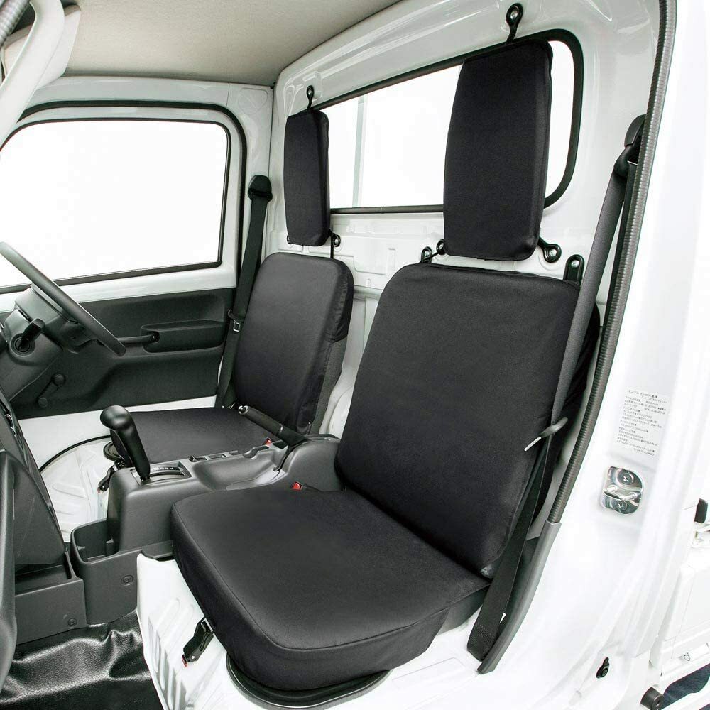 Japanese Mini Trucks Front Seat Cover Set | Black | Waterproof