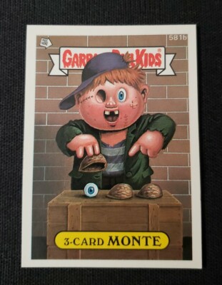 3-CARD MONTE 581b Garbage Pail Kids 1988 Series 15 Non Die Cut Topps GPK Card