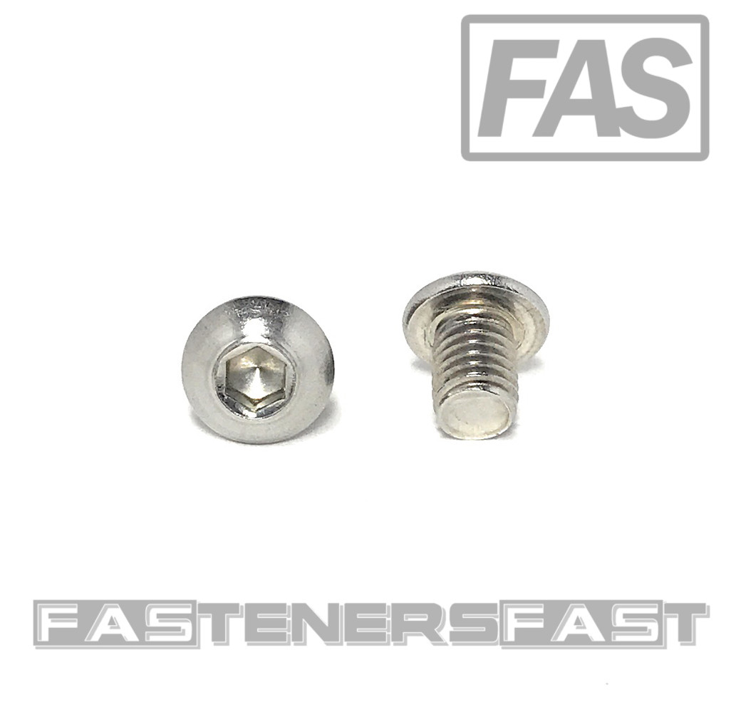 10 Viti A Testa Bombata M6 X 25/25 Con Esagono Incassato E Flangia ISO - Foto 2