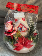 Vintage NIP Santa House Decoration