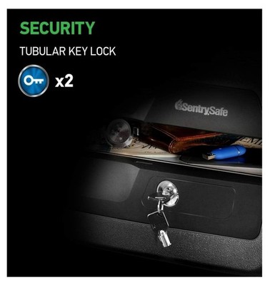 SentrySafe CHW30200 Fire Water-Resistant Box Safe Large Chest Key