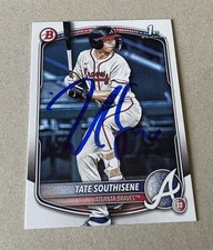 Tate Southisene Ip Signed 1st Bowman Paper 2025 Bowman Draft Braves GTP