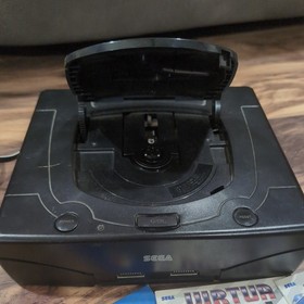 SEGA Saturn Console MK-80000A Black with 4 games. no video cord or controllers