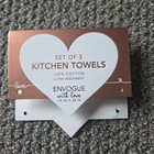 Set Of 2 Valentine's Day Candy Heart Kitchen Towels Envogue With Love Absorbent  — photo 4