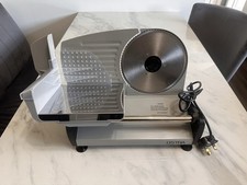 Ostba Meat Slicer 150W Electric Deli Cutter 19cm Blade Child Lock 0-15mm