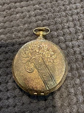 Vintage Max Factor  Golden Pendant Powder Compact Good Condition