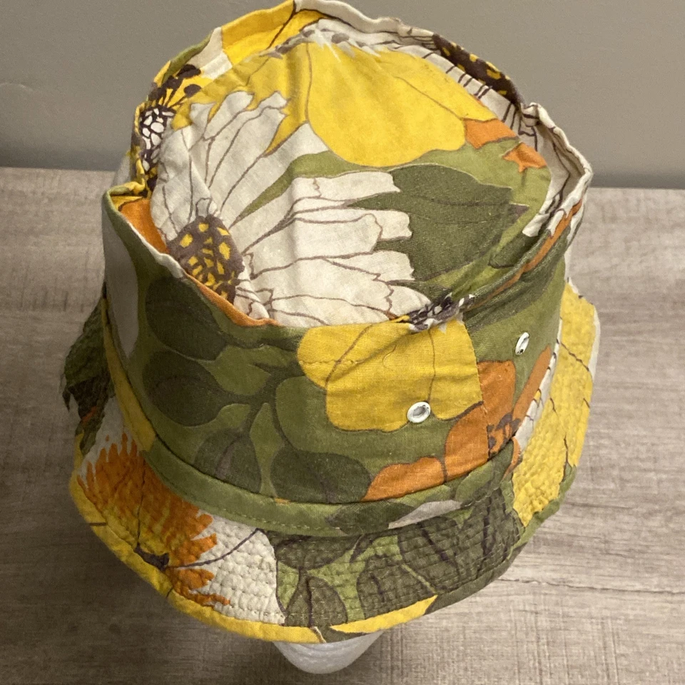 De colección 1970 Kmart All Pro Clásico Niño’s Sun Bucket Sombrero Gorra Verde Margarita S Foto 3 de 4