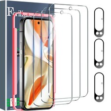 Full Coverage Tempered Glass Screen Protector for Google Pixel 9 Pro - HD 3-Pack