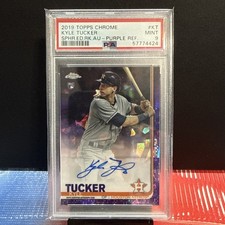 2019 TOPPS CHROME SAPPHIRE EDITION  ROOKIE AUTO KYLE TUCKER RC 5/10 PSA 9 AUTO