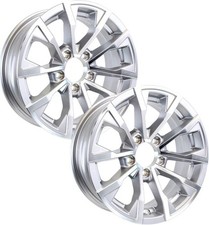 2-pack Aluminum Trailer Wheel 15x5 15 Inch 5 Lug Silver Machined 2160 Lbs Load 2-pack Aluminum Trailer Wheel 15x5 15 Inch 5 Lug Silver Machined 2160 Lbs Load