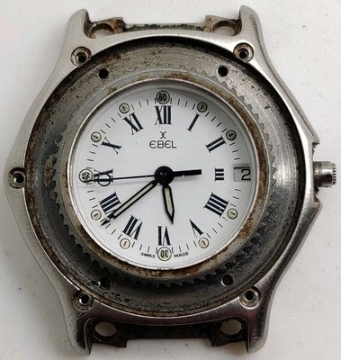 Ebel Discovery Diver 183912 Cal. 83 9 jewel wrist watch running For Repair 30mm