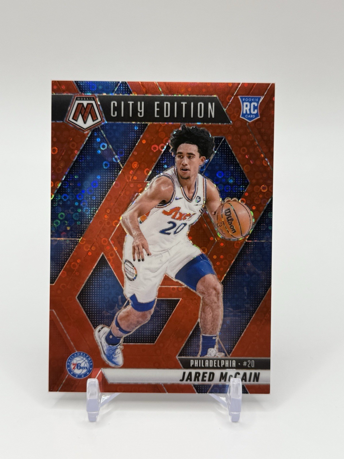 2024-25 Mosaic Jared McCain RC Fast Break Red City Edition #23/99 76ers