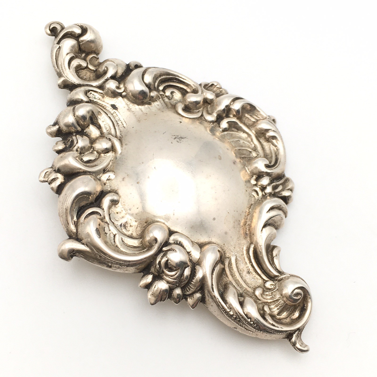 7.6g Vintage Sterling Silver Floral Flower Dome Pin Brooch Unmarked Tested #70