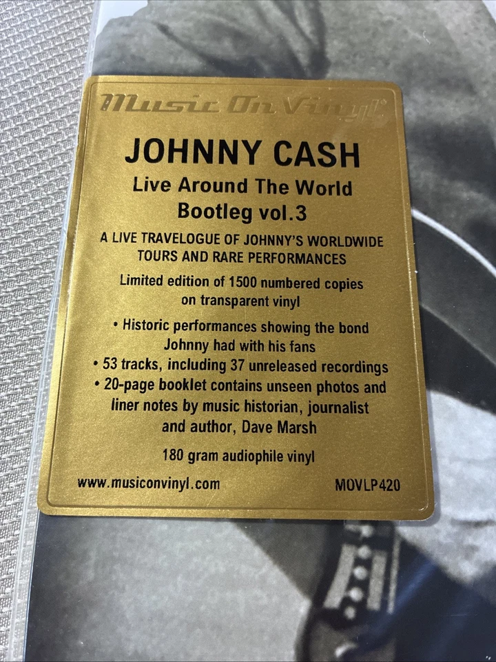 Bootleg 3: Live Around the World [Limited Transparent Vinyl] by Johnny Cash... - Image 2 of 4