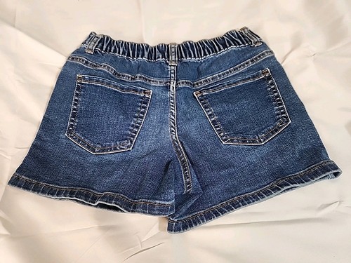 Wonder Nation Girl's Denim Jean Shorts Size Large 10-12 Med Wash Blue 4 Pocket - Picture 5 of 5