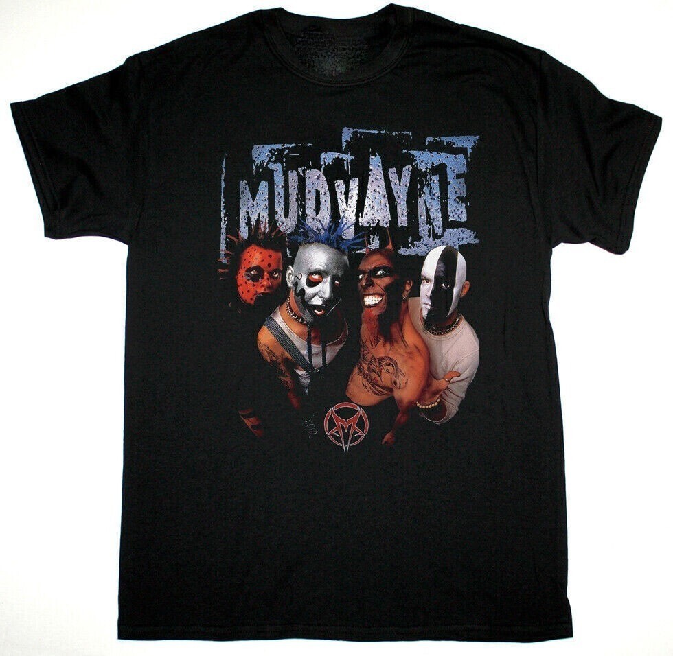 Vtg Mudvayne Metal Band Heavy Cotton All Size Unisex Black Shirt 16D345