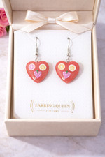 Fruit Heart Dangle Earrings Cute Resin Earrings Girls Women 5 Colors Gift