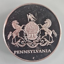 Pennsylvania Sterling Silver Coin 33 Grams Of 925 round 1 oz 93.31 per troy oz