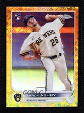 2022 Topps Chrome Logofractor Edition Gold Refractor 47/50 Aaron Ashby #91 10om