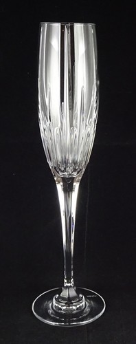 Six Mikasa Arctic Lights Champagne Flutes - Signed - Excellent Condition
