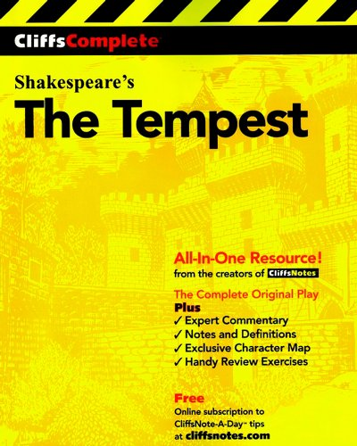 CliffsComplete Shakespeare's The Tempest - Shakespeare, William