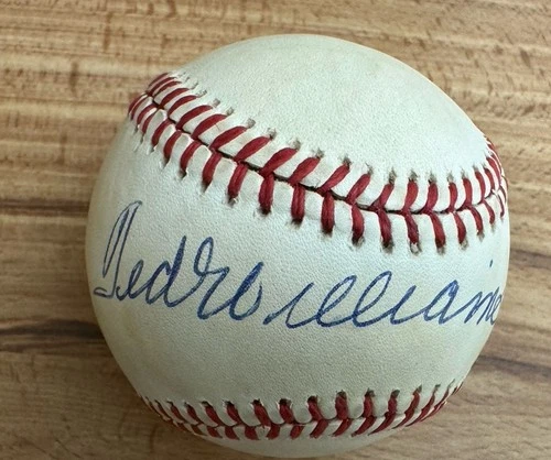 TED WILLIAMS SIGNED OFFICIAL AL BOBBY BROWN BASEBALL BECKETT FULL LETTER