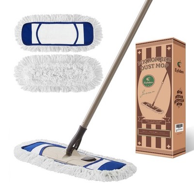 Eyliden Dust Mop with Reusable Washable Pads - One Touch Replacement, Height ...