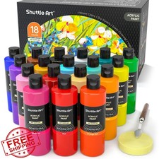 Shuttle Art 18 Colors Acrylic Paint Set 250ml Bottles