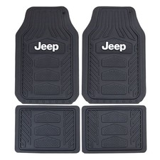 Jeep Weatherpro 4 Piece Floor Mats Set Black Plasticolor 001668r01 Size
