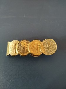  8 Welded Dimes Money Clip vintage  $$$$