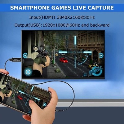 1080P Full HD Audio Video Capture Card 4K HDMI to USB 2.0 Video Capture Device