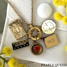 Gold Biscuit Charm Necklace Food Jewellery Gold Rolo Chain Gift for Her UK