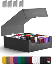 Card Storage Box for MTG PTCG, Commander Deck Box Holds 3200+ Cards, Trading Car