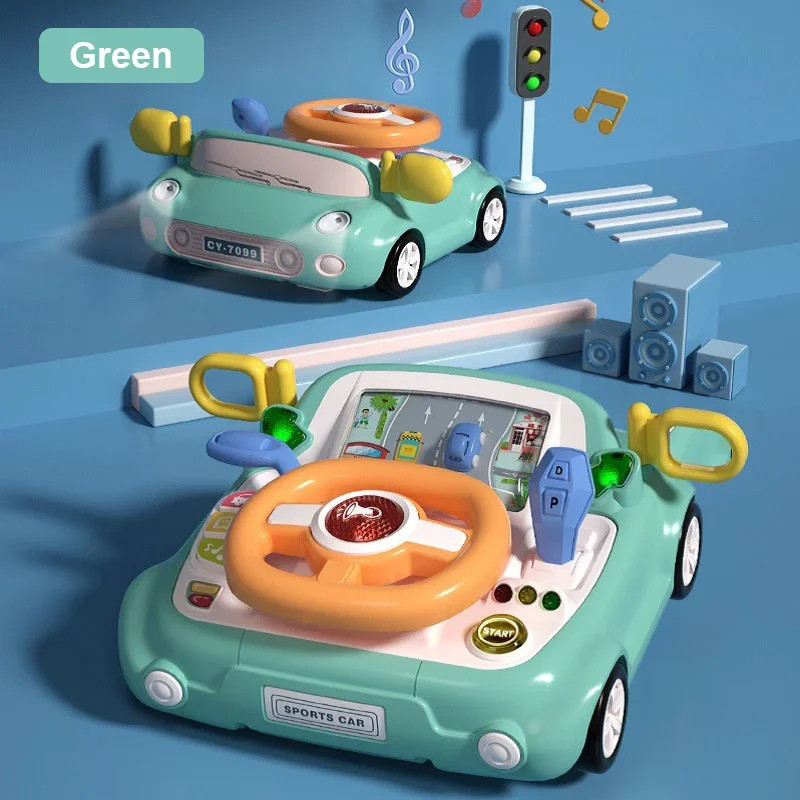 Simuliertes Lenkrad-Spielzeug Für Kinder Mit Licht Und Sound Für Babys Und Klein